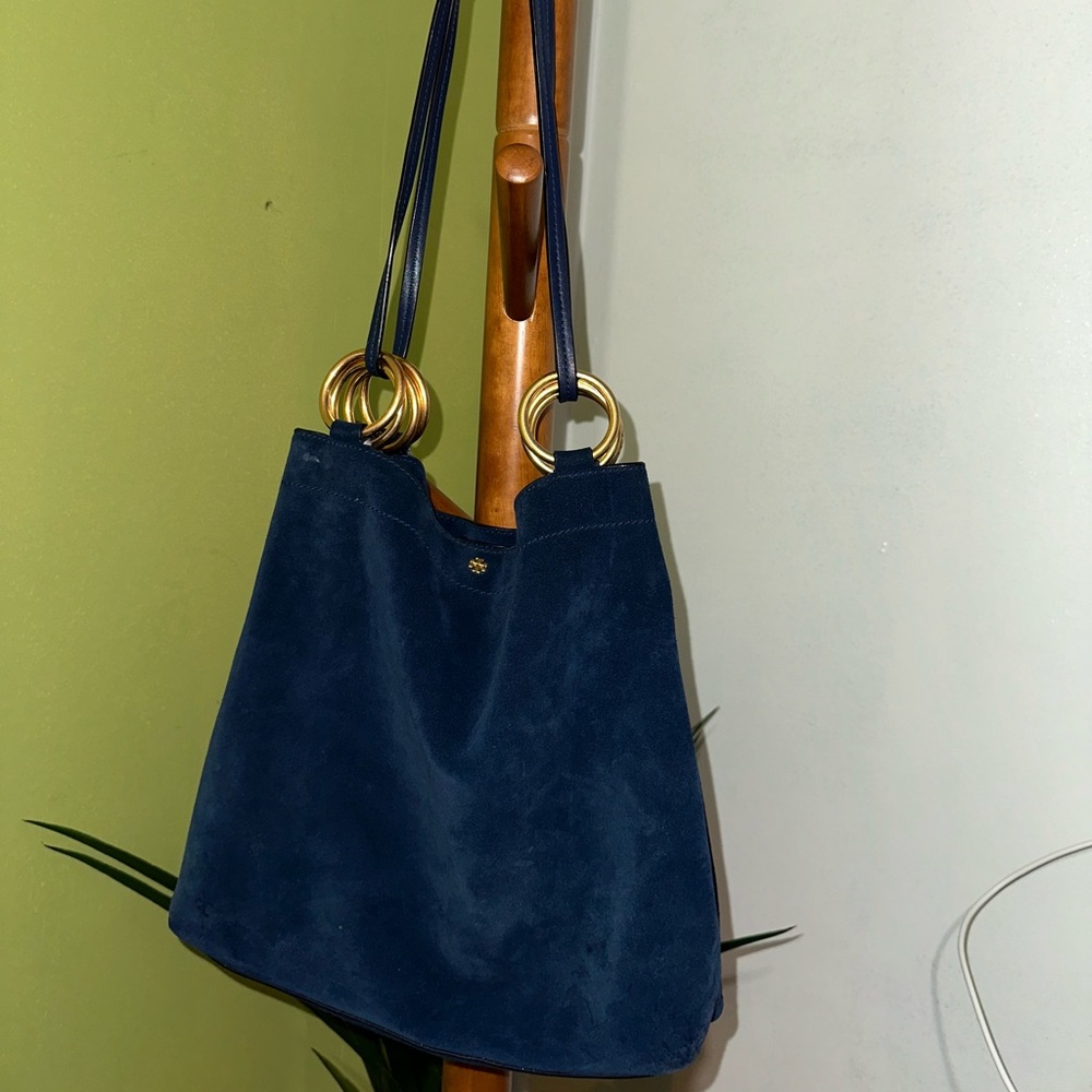 Tory Burch Farrah tote blue reversible